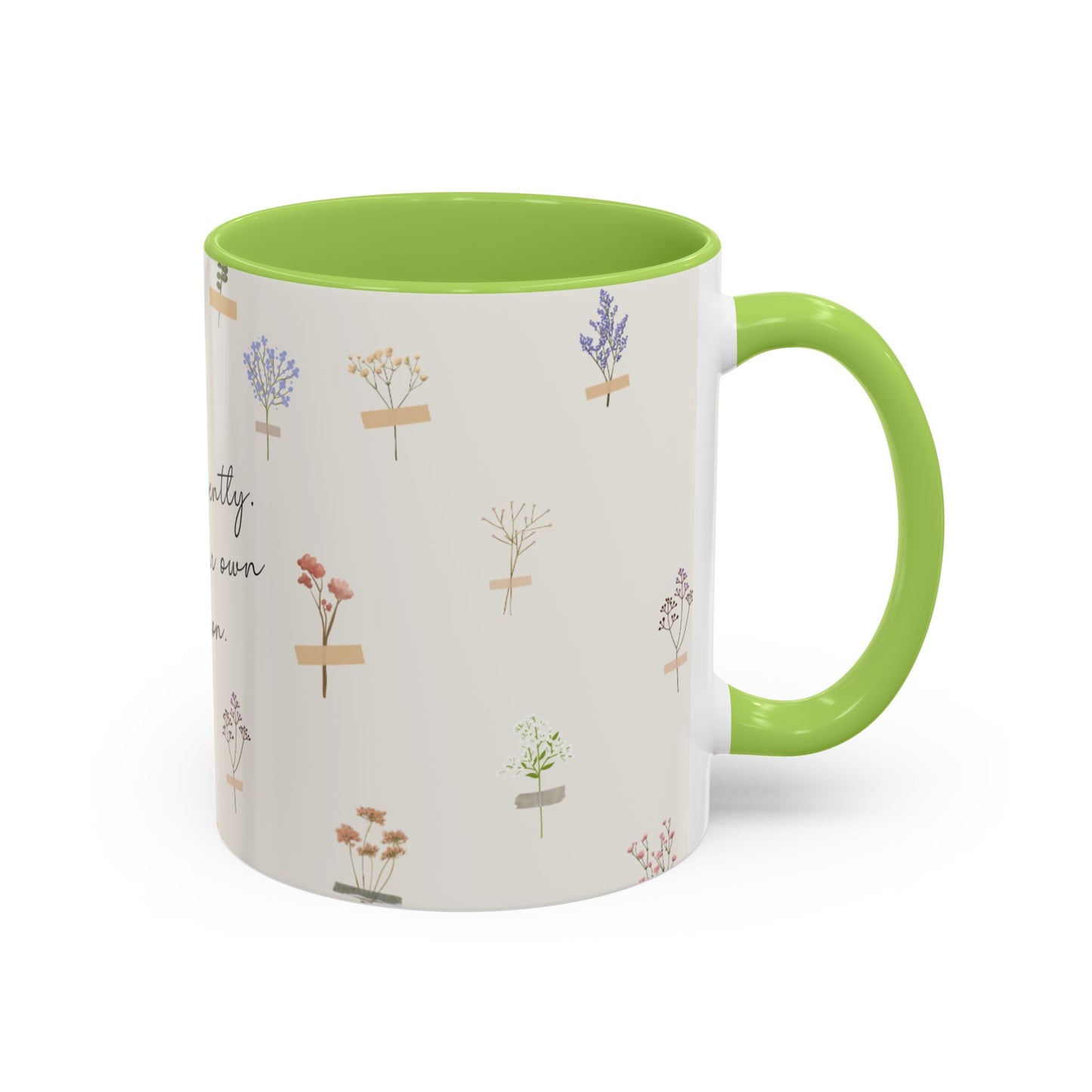 Charming Floral Coffee Mug - Bloom gently. In your own season.