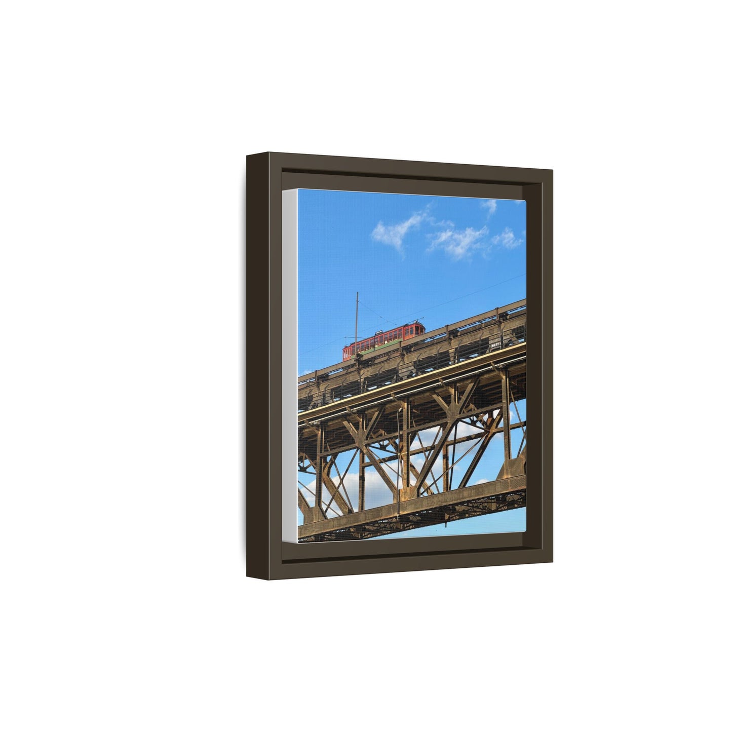 Framed Art Print, Vibrant Wall Decor for Home or Office, Gift for Train Lovers, Urban Landscape Art, Modern Decor