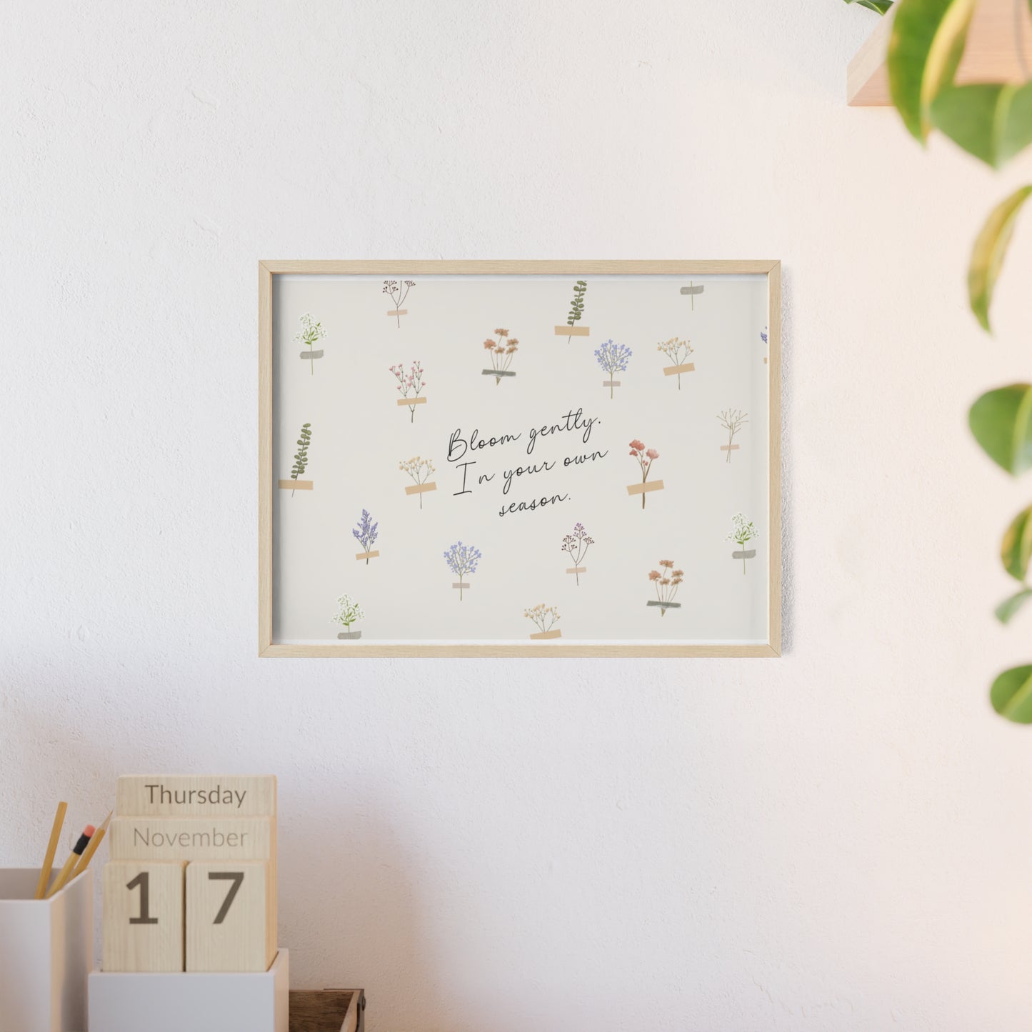 Bloom Gently Framed Floral Poster