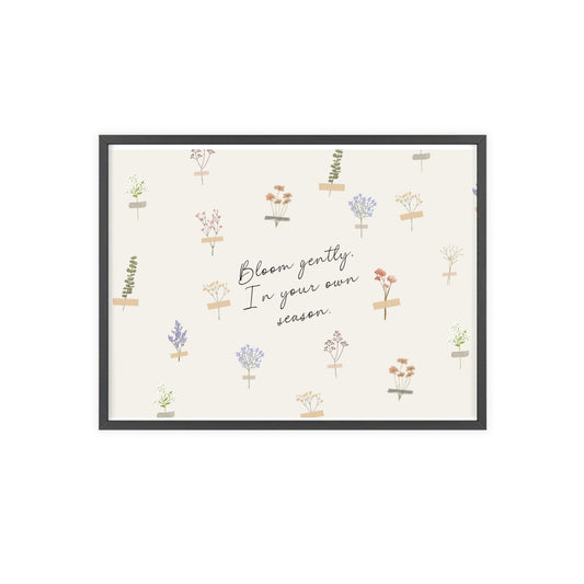 Bloom Gently Framed Floral Poster