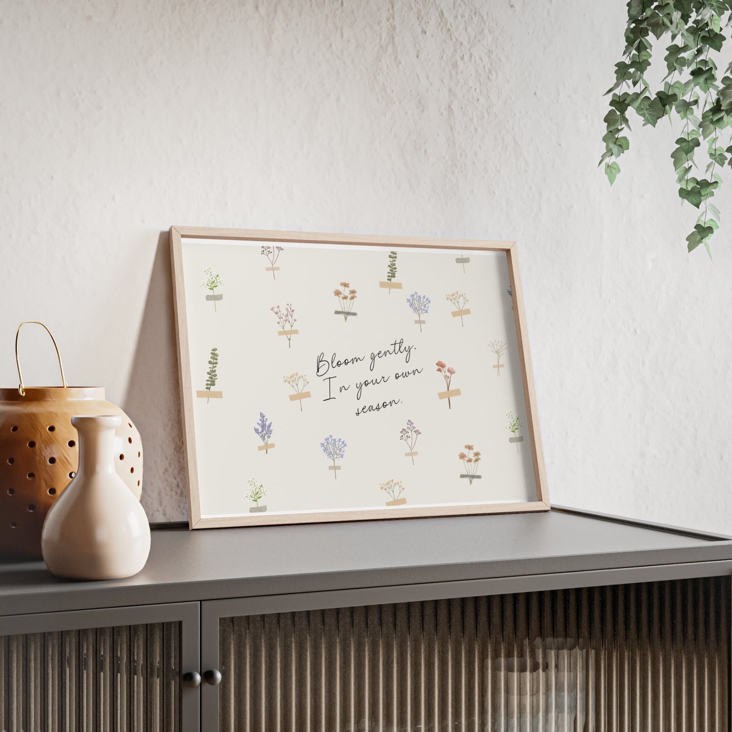 Bloom Gently Framed Floral Poster