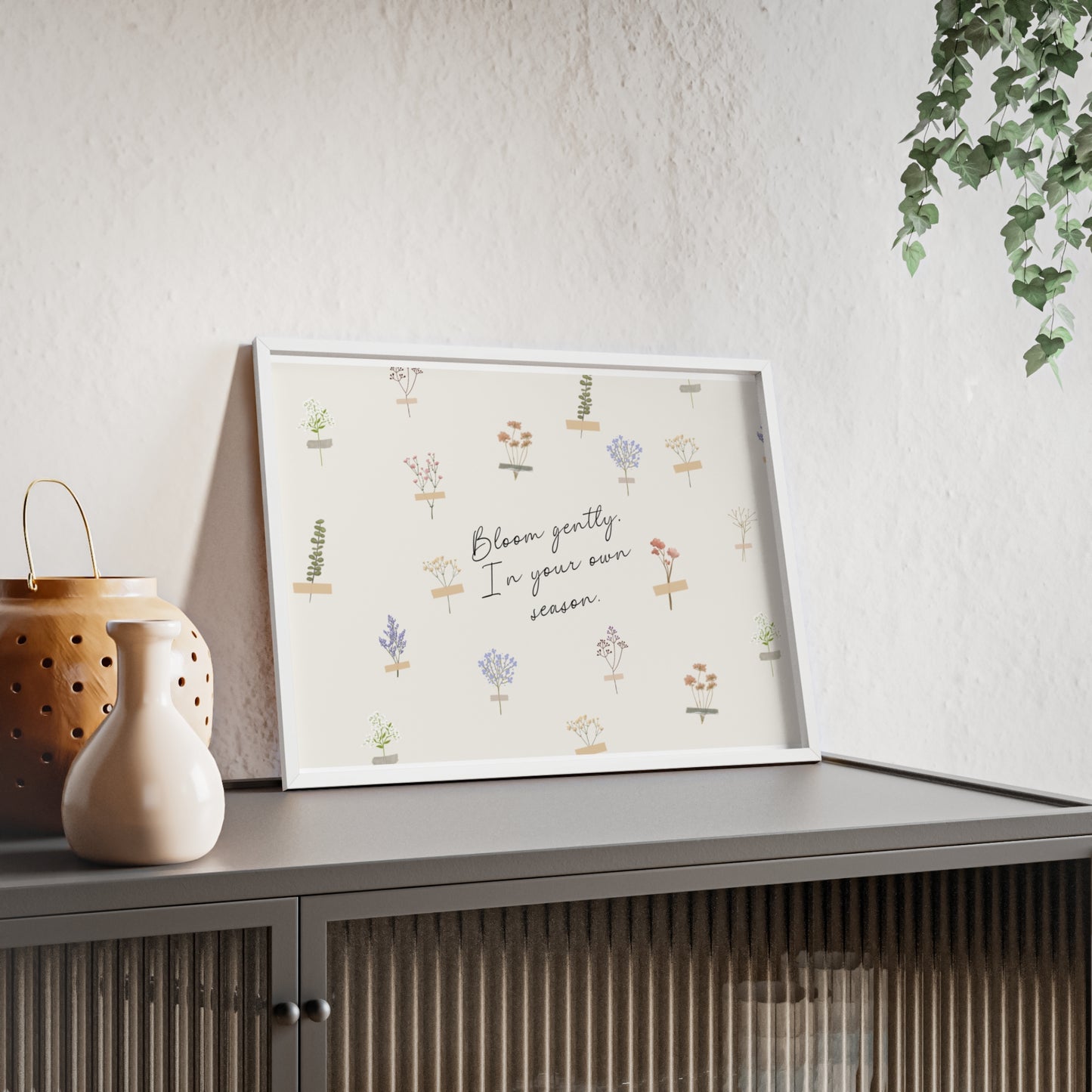 Bloom Gently Framed Floral Poster