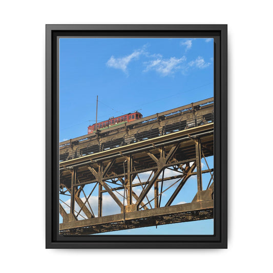 Framed Art Print, Vibrant Wall Decor for Home or Office, Gift for Train Lovers, Urban Landscape Art, Modern Decor
