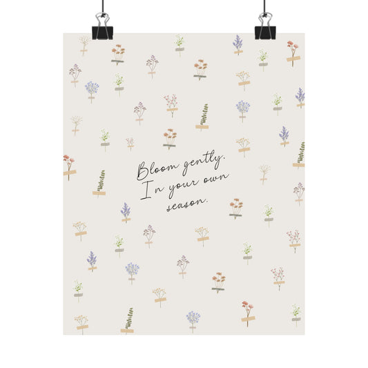 Whimsical Floral Posters, Inspirational Wall Art