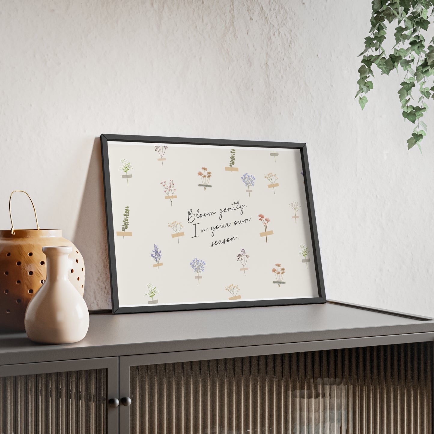 Bloom Gently Framed Floral Poster