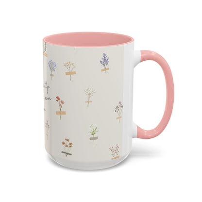 Charming Floral Coffee Mug - Bloom gently. In your own season.