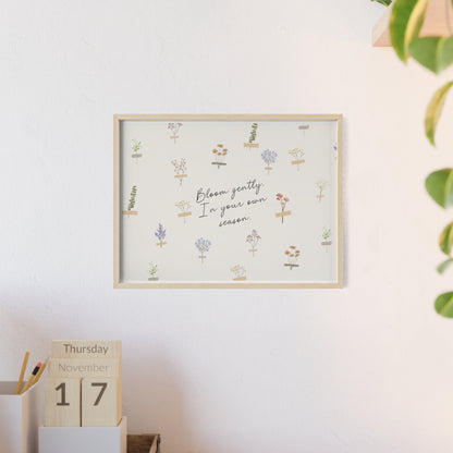 Bloom Gently Framed Floral Poster