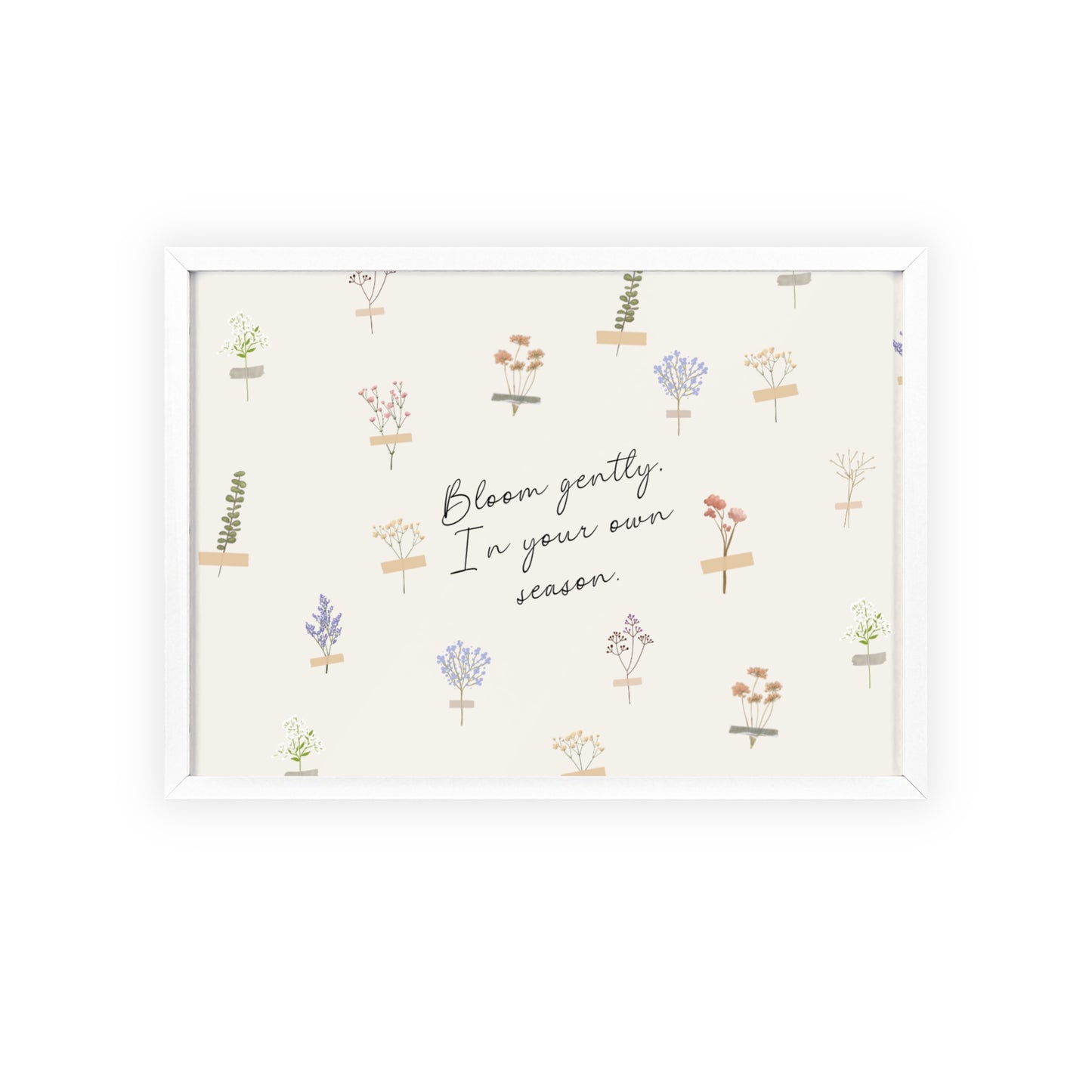 Bloom Gently Framed Floral Poster