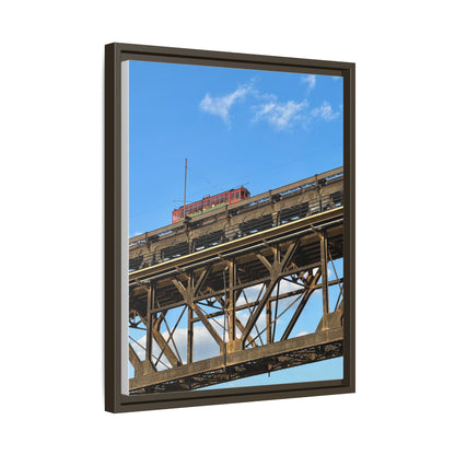 Framed Art Print, Vibrant Wall Decor for Home or Office, Gift for Train Lovers, Urban Landscape Art, Modern Decor