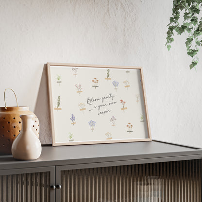 Bloom Gently Framed Floral Poster