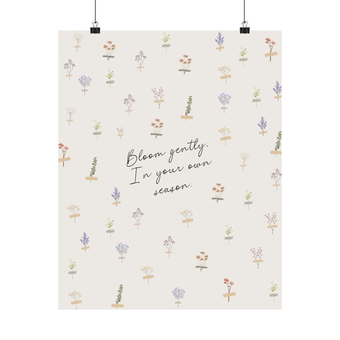 Whimsical Floral Posters, Inspirational Wall Art