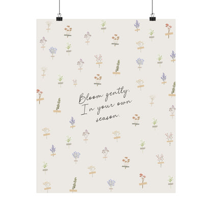 Whimsical Floral Posters, Inspirational Wall Art