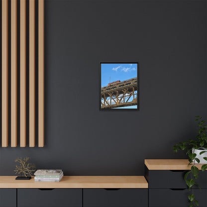 Framed Art Print, Vibrant Wall Decor for Home or Office, Gift for Train Lovers, Urban Landscape Art, Modern Decor