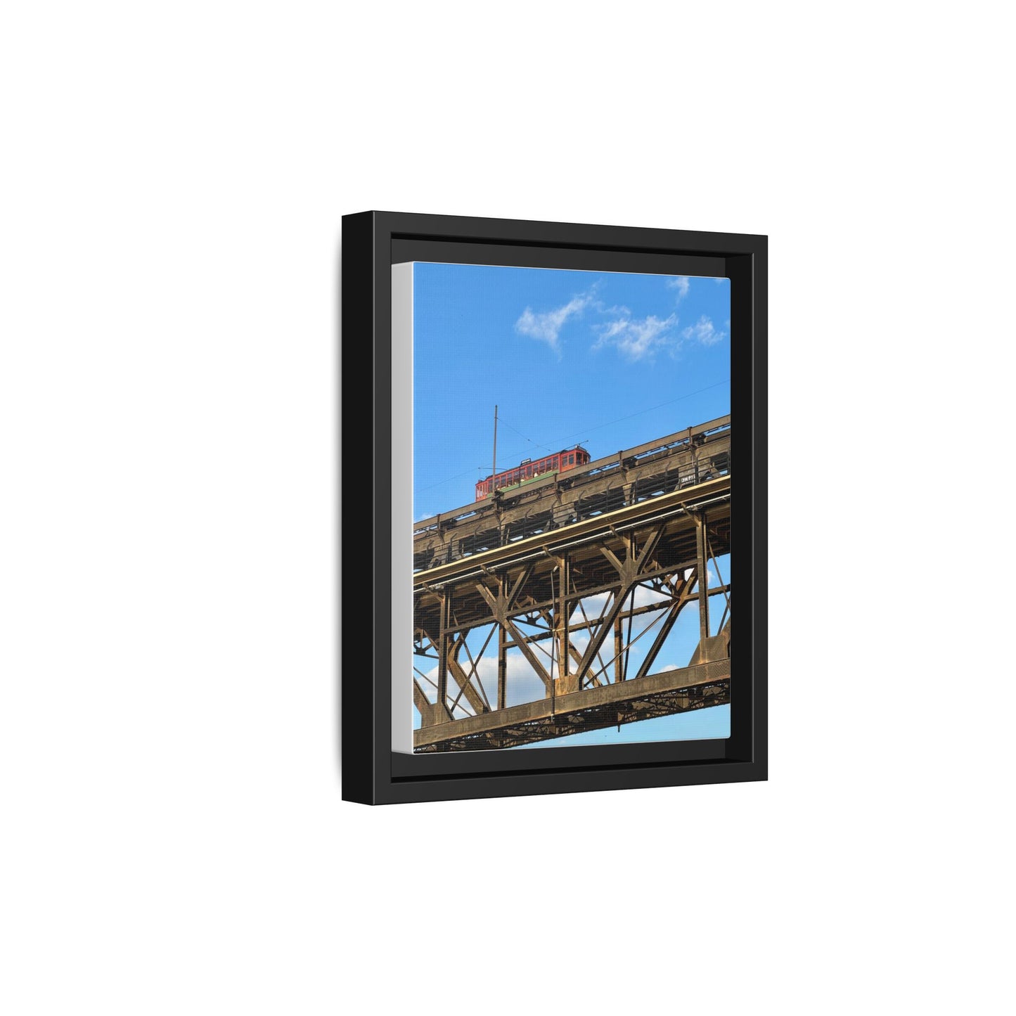 Framed Art Print, Vibrant Wall Decor for Home or Office, Gift for Train Lovers, Urban Landscape Art, Modern Decor