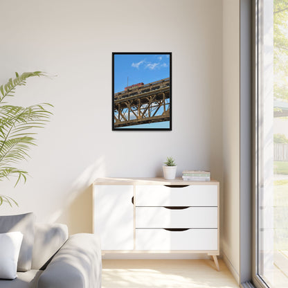 Framed Art Print, Vibrant Wall Decor for Home or Office, Gift for Train Lovers, Urban Landscape Art, Modern Decor