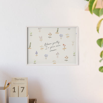 Bloom Gently Framed Floral Poster
