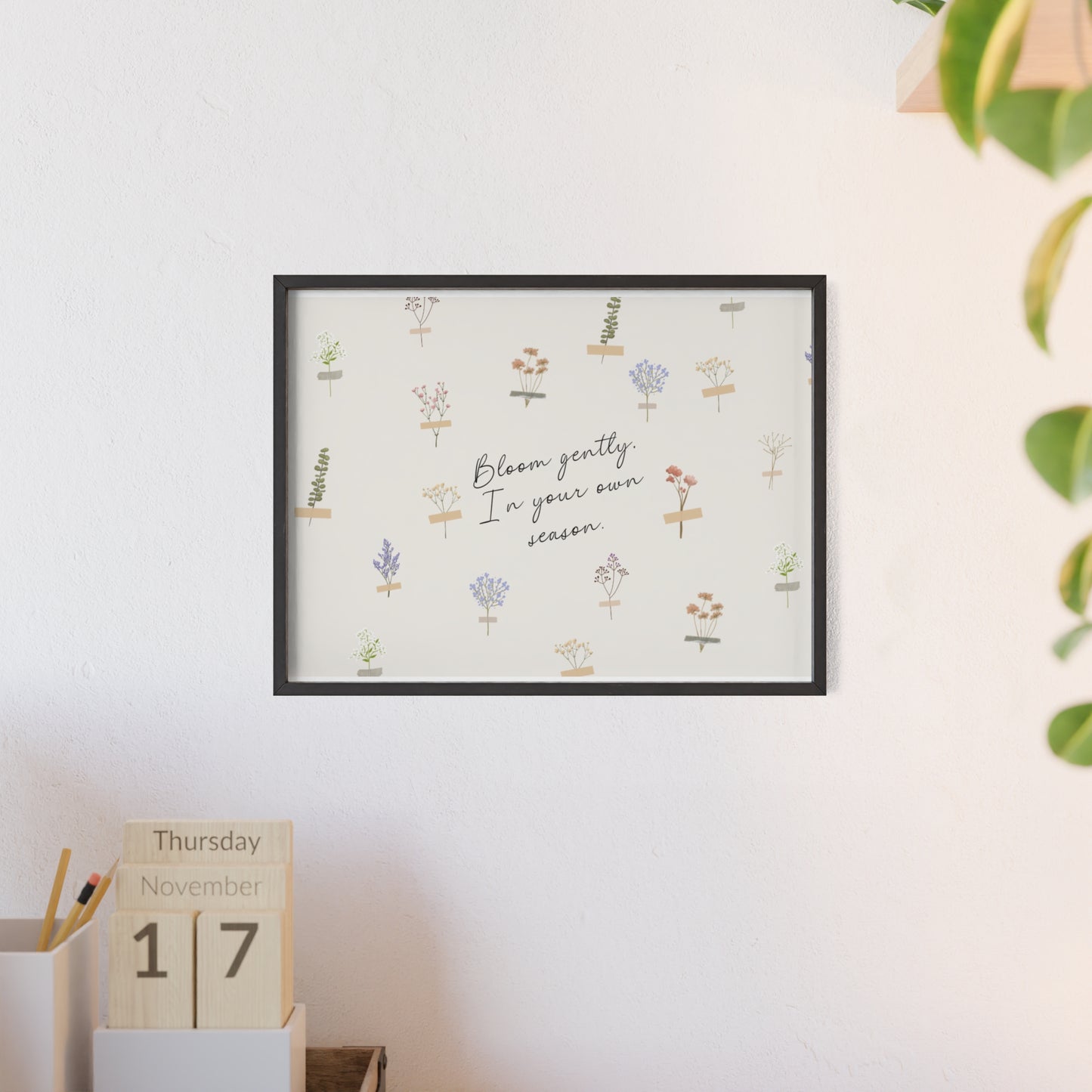 Bloom Gently Framed Floral Poster