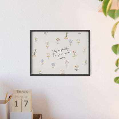 Bloom Gently Framed Floral Poster