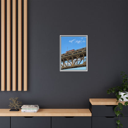 Framed Art Print, Vibrant Wall Decor for Home or Office, Gift for Train Lovers, Urban Landscape Art, Modern Decor