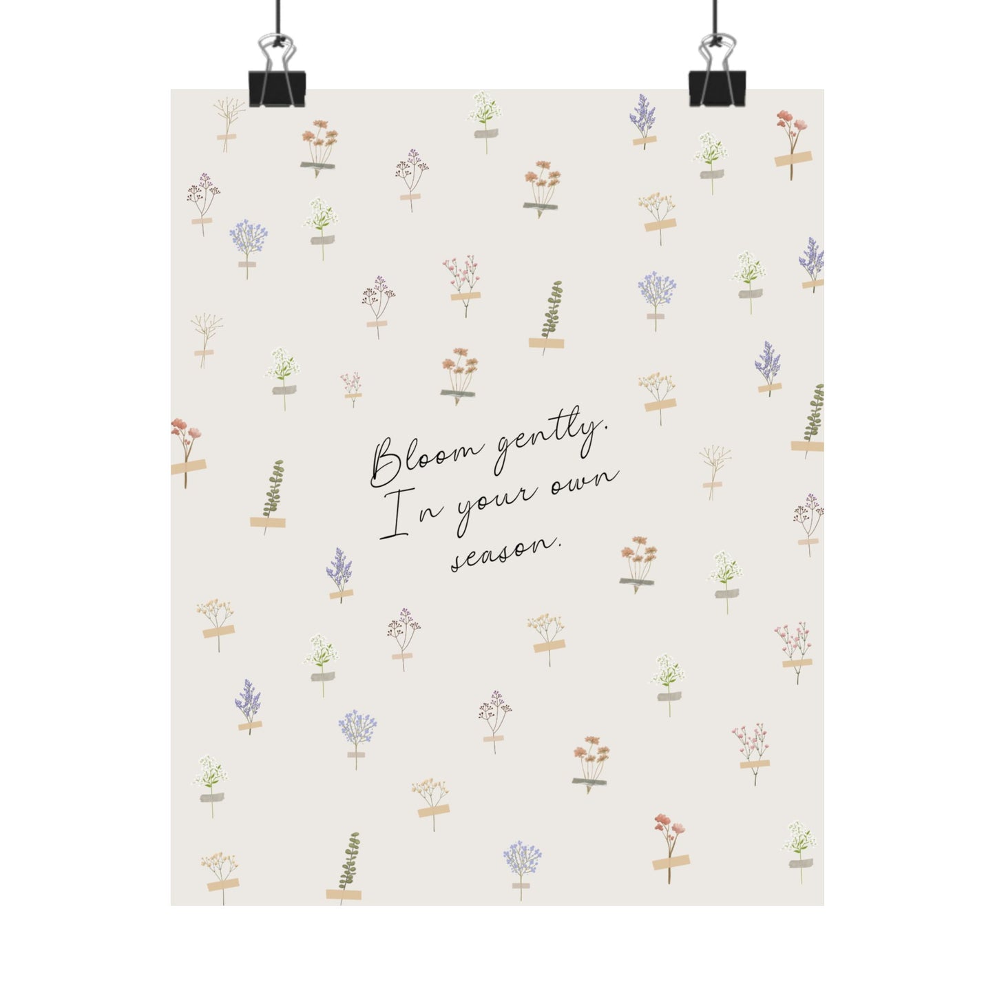 Whimsical Floral Posters, Inspirational Wall Art