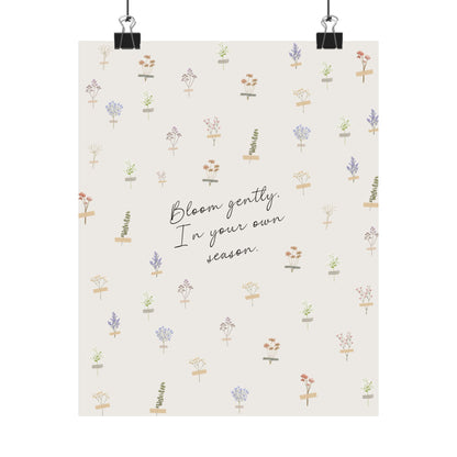 Whimsical Floral Posters, Inspirational Wall Art