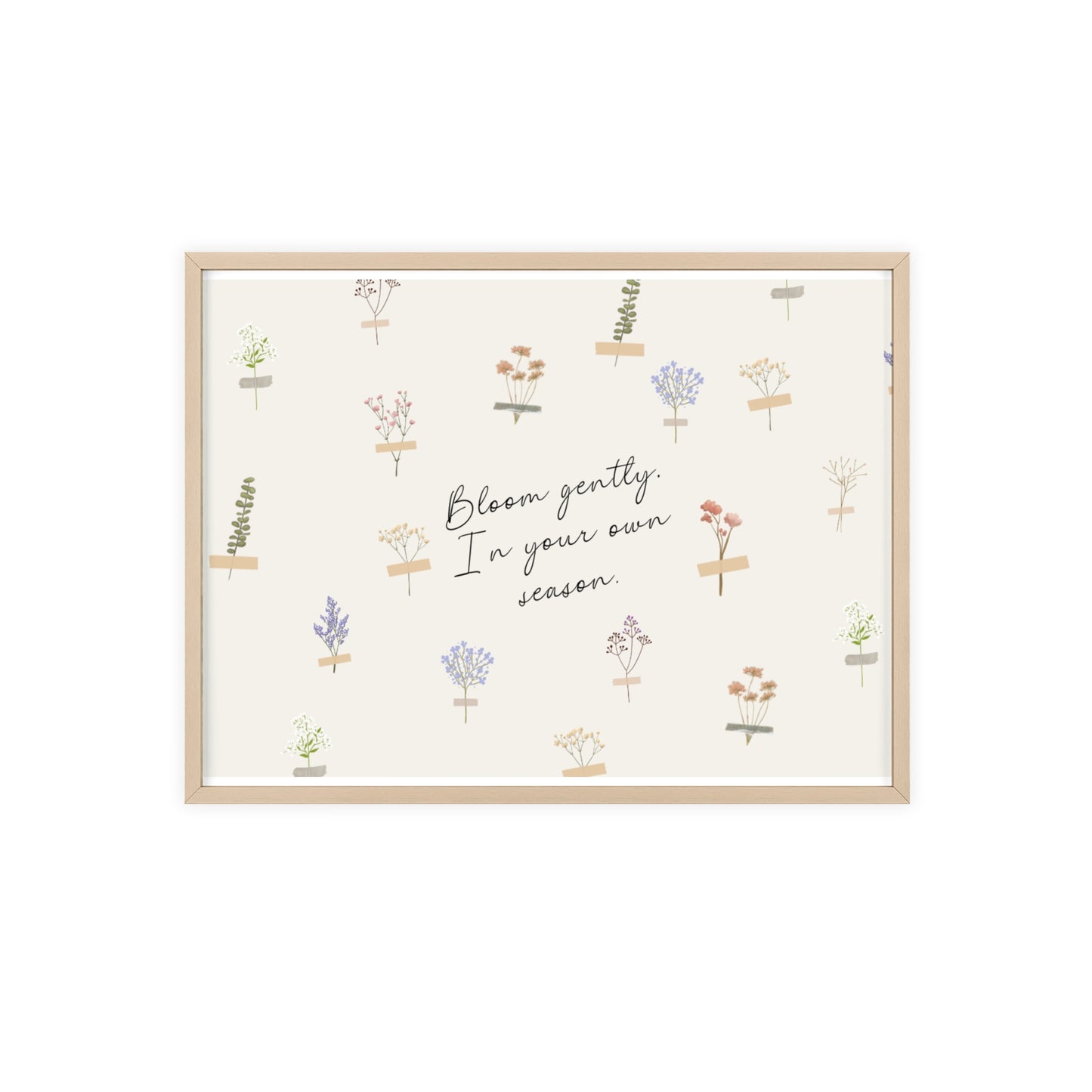 Bloom Gently Framed Floral Poster