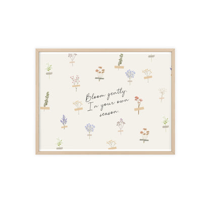Bloom Gently Framed Floral Poster