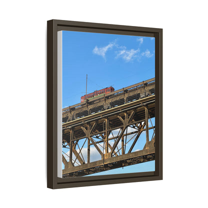 Framed Art Print, Vibrant Wall Decor for Home or Office, Gift for Train Lovers, Urban Landscape Art, Modern Decor